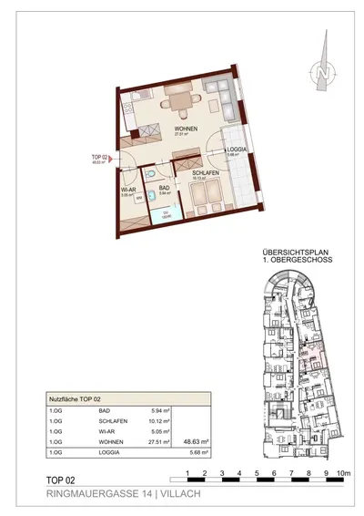 Neubau Villach, 3 Zimmer, 89 m² — Bild 4