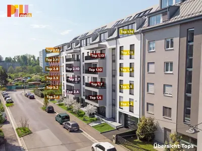 Neubau Linz, 2 Zimmer, 37 m² — Bild 5