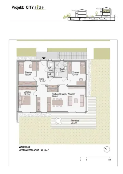 Neubau Kumberg, Graz-Umgebung, 2 Zimmer, 48 m² — Bild 3