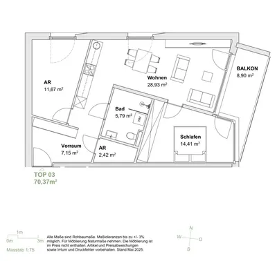 Neubau Innsbruck, 3 Zimmer, 70 m² — Bild 5