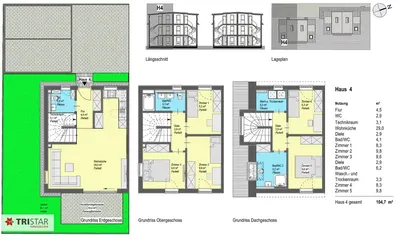 Neubau Wien, 22. Bezirk, Donaustadt, 6 Zimmer, 104 m² — Bild 4