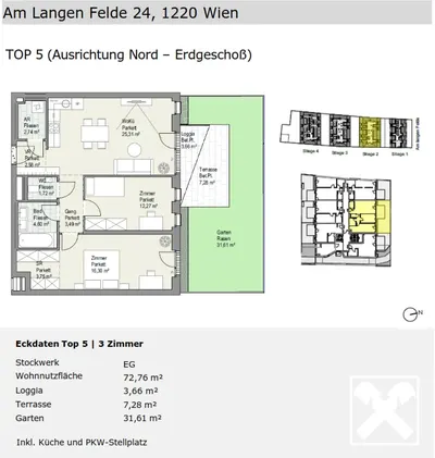 Neubau Wien, 22. Bezirk, Donaustadt, 2 Zimmer, 59 m² — Bild 5
