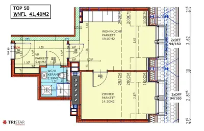 Neubau Wien, 07. Bezirk, Neubau, 2 Zimmer, 45 m² — Bild 5