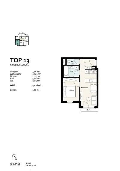 Neubau Wien, 10. Bezirk, Favoriten, 2 Zimmer, 41 m² — Bild 5