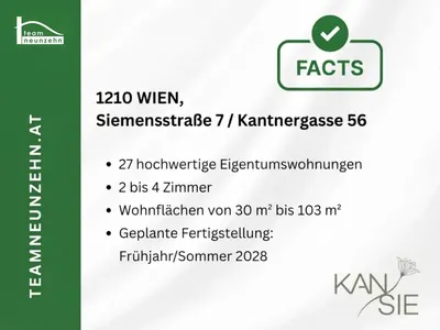 Neubau Wien, 21. Bezirk, Floridsdorf, 2 Zimmer, 45 m² — Bild 3