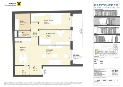 Neubau Wien, 22. Bezirk, Donaustadt, 3 Zimmer, 88 m² — Bild 3