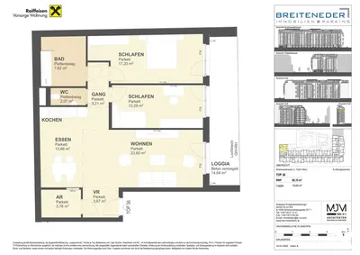 Neubau Wien, 22. Bezirk, Donaustadt, 3 Zimmer, 88 m² — Bild 4